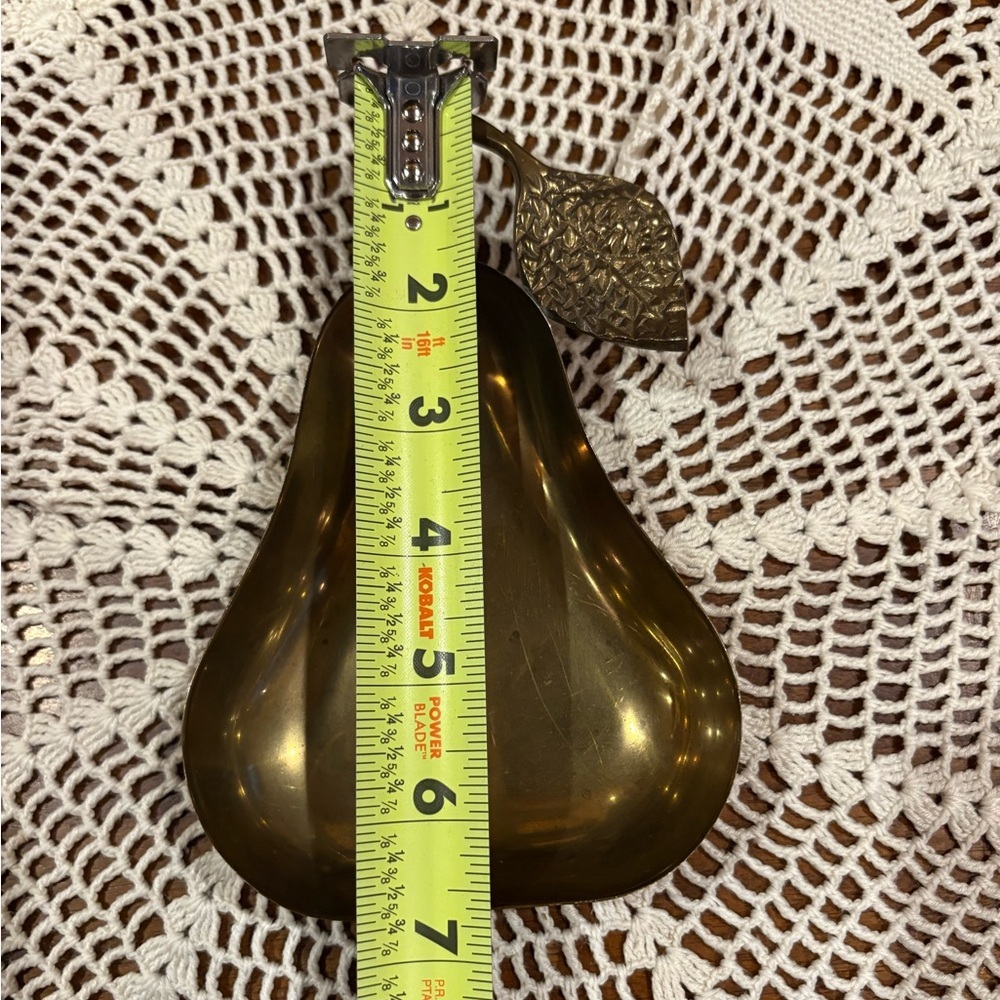 Vintage Brass Apple and Pear Trinket Dishes - Picture 7 of 9